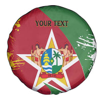 Personalized Suriname Independence Day Spare Tire Cover Coat Of Arms - Flag Style - Wonder Print Shop