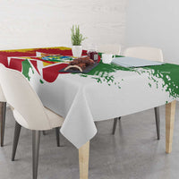 Personalized Suriname Independence Day Tablecloth Coat Of Arms - Flag Style - Wonder Print Shop