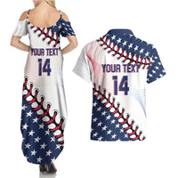 Custom Baseball 2024 USA Couples Matching Summer Maxi Dress and Hawaiian Shirt Go United States - Wonder Print Shop