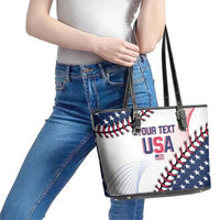 Custom Baseball 2024 USA Leather Tote Bag Go United States - Wonder Print Shop