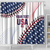 Custom Baseball 2024 USA Shower Curtain Go United States