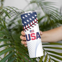 Personalized Baseball 2024 USA Skinny Tumbler Go United States - Wonder Print Shop