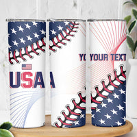 Personalized Baseball 2024 USA Skinny Tumbler Go United States - Wonder Print Shop
