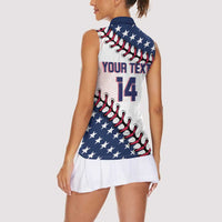 Custom Baseball 2024 USA Women Sleeveless Polo Shirt Go United States - Wonder Print Shop