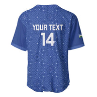 Uzbekistan Football Custom Baseball Jersey Come On White Wolves Blue - Wonder Print Shop