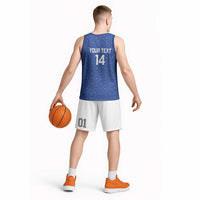 Uzbekistan Football Custom Basketball Jersey Come On White Wolves Blue - Wonder Print Shop