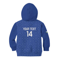 Uzbekistan Football Custom Kid Hoodie Come On White Wolves Blue - Wonder Print Shop