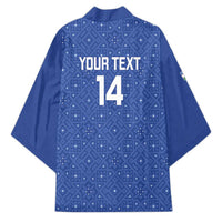 Uzbekistan Football Custom Kimono Come On White Wolves Blue - Wonder Print Shop