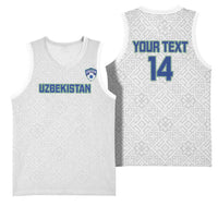Uzbekistan Football Custom Basketball Jersey Come On White Wolves White - Wonder Print Shop