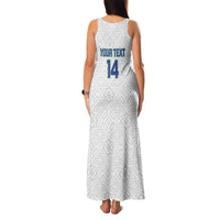 Uzbekistan Football Custom Family Matching Tank Maxi Dress and Hawaiian Shirt Come On White Wolves White - Wonder Print Shop