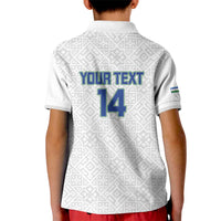 Uzbekistan Football Custom Kid Polo Shirt Come On White Wolves White - Wonder Print Shop