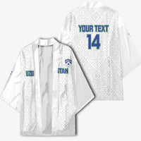 Uzbekistan Football Custom Kimono Come On White Wolves White - Wonder Print Shop