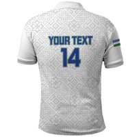 Uzbekistan Football Custom Polo Shirt Come On White Wolves White - Wonder Print Shop