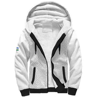 Uzbekistan Football Custom Sherpa Hoodie Come On White Wolves White - Wonder Print Shop