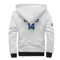Uzbekistan Football Custom Sherpa Hoodie Come On White Wolves White - Wonder Print Shop
