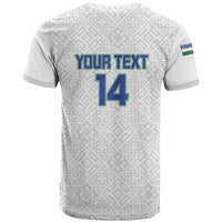 Uzbekistan Football Custom T Shirt Come On White Wolves White - Wonder Print Shop