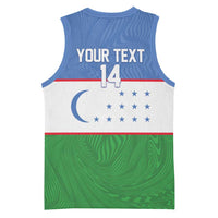 Uzbekistan Football Custom Basketball Jersey Come On White Wolves Flag Style - Wonder Print Shop