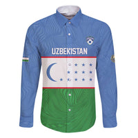Uzbekistan Football Custom Family Matching Puletasi and Hawaiian Shirt Come On White Wolves Flag Style - Wonder Print Shop