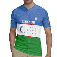 Uzbekistan Football Custom Rugby Jersey Come On White Wolves Flag Style - Wonder Print Shop