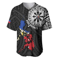 Philippines Strong Baseball Jersey Filipino Map Polynesian Tattoo - Wonder Print Shop