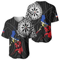 Philippines Strong Baseball Jersey Filipino Map Polynesian Tattoo - Wonder Print Shop