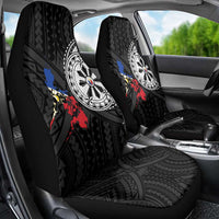 Philippines Strong Car Seat Cover Filipino Map Polynesian Tattoo - Wonder Print Shop
