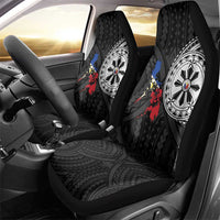 Philippines Strong Car Seat Cover Filipino Map Polynesian Tattoo - Wonder Print Shop