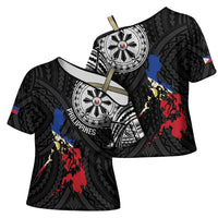 Philippines Strong Cross Shoulder Shirt Filipino Map Polynesian Tattoo - Wonder Print Shop