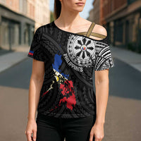 Philippines Strong Cross Shoulder Shirt Filipino Map Polynesian Tattoo - Wonder Print Shop