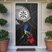 Philippines Strong Door Cover Filipino Map Polynesian Tattoo - Wonder Print Shop