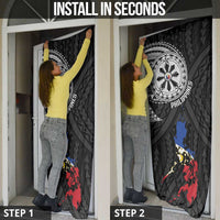 Philippines Strong Door Cover Filipino Map Polynesian Tattoo - Wonder Print Shop