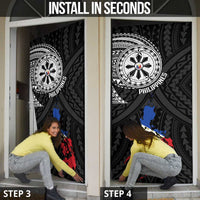 Philippines Strong Door Cover Filipino Map Polynesian Tattoo - Wonder Print Shop