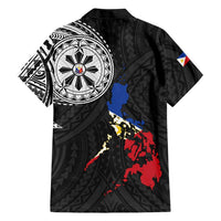 Philippines Strong Family Matching Long Sleeve Bodycon Dress and Hawaiian Shirt Filipino Map Polynesian Tattoo - Wonder Print Shop
