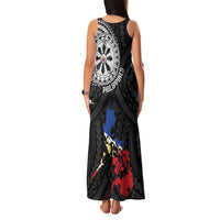 Philippines Strong Family Matching Tank Maxi Dress and Hawaiian Shirt Filipino Map Polynesian Tattoo - Wonder Print Shop