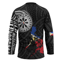 Philippines Strong Hockey Jersey Filipino Map Polynesian Tattoo - Wonder Print Shop