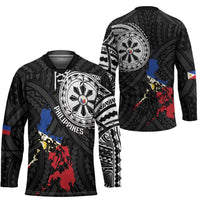Philippines Strong Hockey Jersey Filipino Map Polynesian Tattoo - Wonder Print Shop