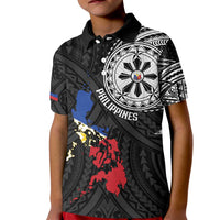 Philippines Strong Kid Polo Shirt Filipino Map Polynesian Tattoo - Wonder Print Shop