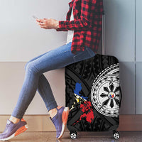 Philippines Strong Luggage Cover Filipino Map Polynesian Tattoo - Wonder Print Shop