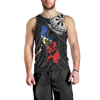 Philippines Strong Men Tank Top Filipino Map Polynesian Tattoo - Wonder Print Shop