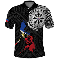 Philippines Strong Polo Shirt Filipino Map Polynesian Tattoo - Wonder Print Shop