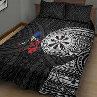 Philippines Strong Quilt Bed Set Filipino Map Polynesian Tattoo - Wonder Print Shop