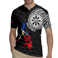 Philippines Strong Rugby Jersey Filipino Map Polynesian Tattoo - Wonder Print Shop