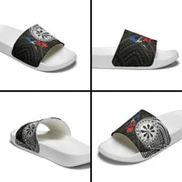 Philippines Strong Slide Sandals Filipino Map Polynesian Tattoo - Wonder Print Shop