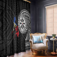 Philippines Strong Window Curtain Filipino Map Polynesian Tattoo - Wonder Print Shop