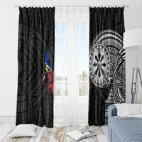 Philippines Strong Window Curtain Filipino Map Polynesian Tattoo - Wonder Print Shop