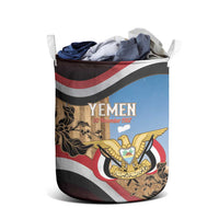 Personalised Yemen Independence Day Laundry Basket Awwam Temple With Coat Of Arms Proud - Wonder Print Shop