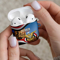 Personalised Yemen Independence Day AirPods Case Awwam Temple With Coat Of Arms Proud - Wonder Print Shop