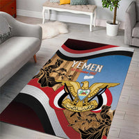 Personalised Yemen Independence Day Area Rug Awwam Temple With Coat Of Arms Proud - Wonder Print Shop