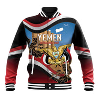 Personalised Yemen Independence Day Baseball Jacket Awwam Temple With Coat Of Arms Proud - Wonder Print Shop