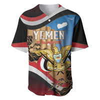 Personalised Yemen Independence Day Baseball Jersey Awwam Temple With Coat Of Arms Proud - Wonder Print Shop